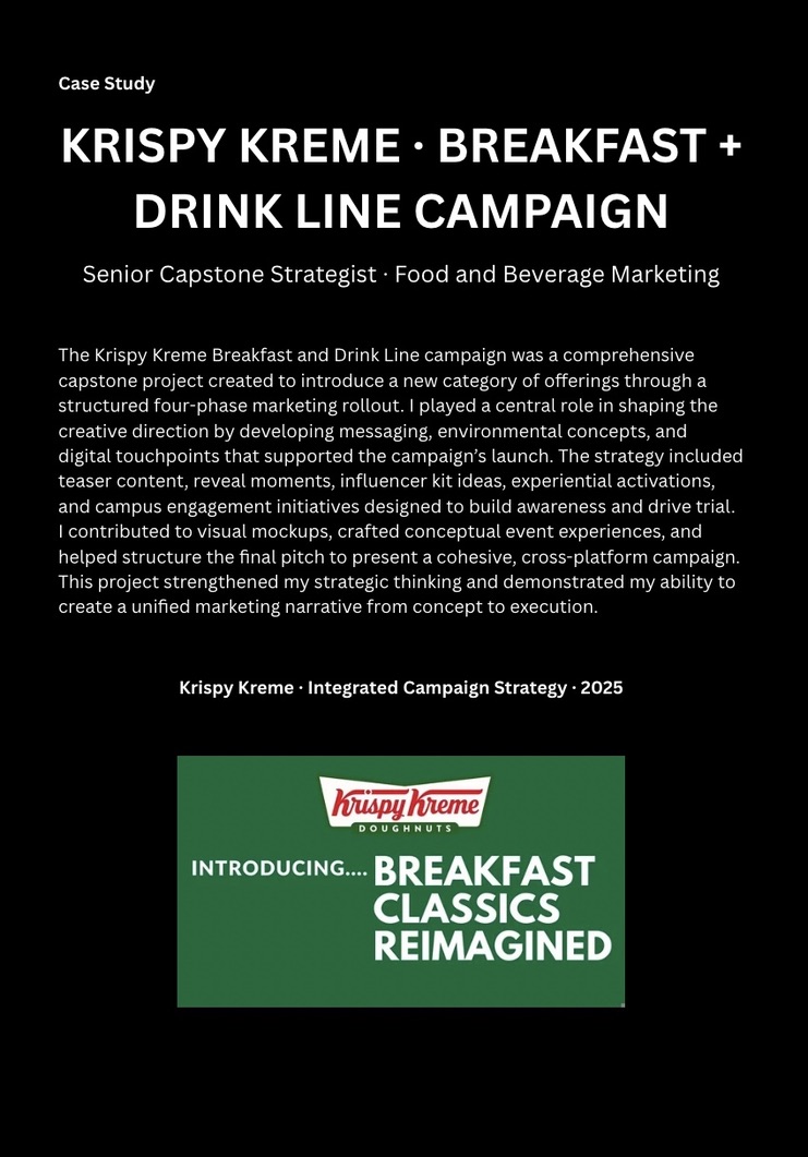 Krispy Kreme, Breakfast + Drink Line Campaign, case study