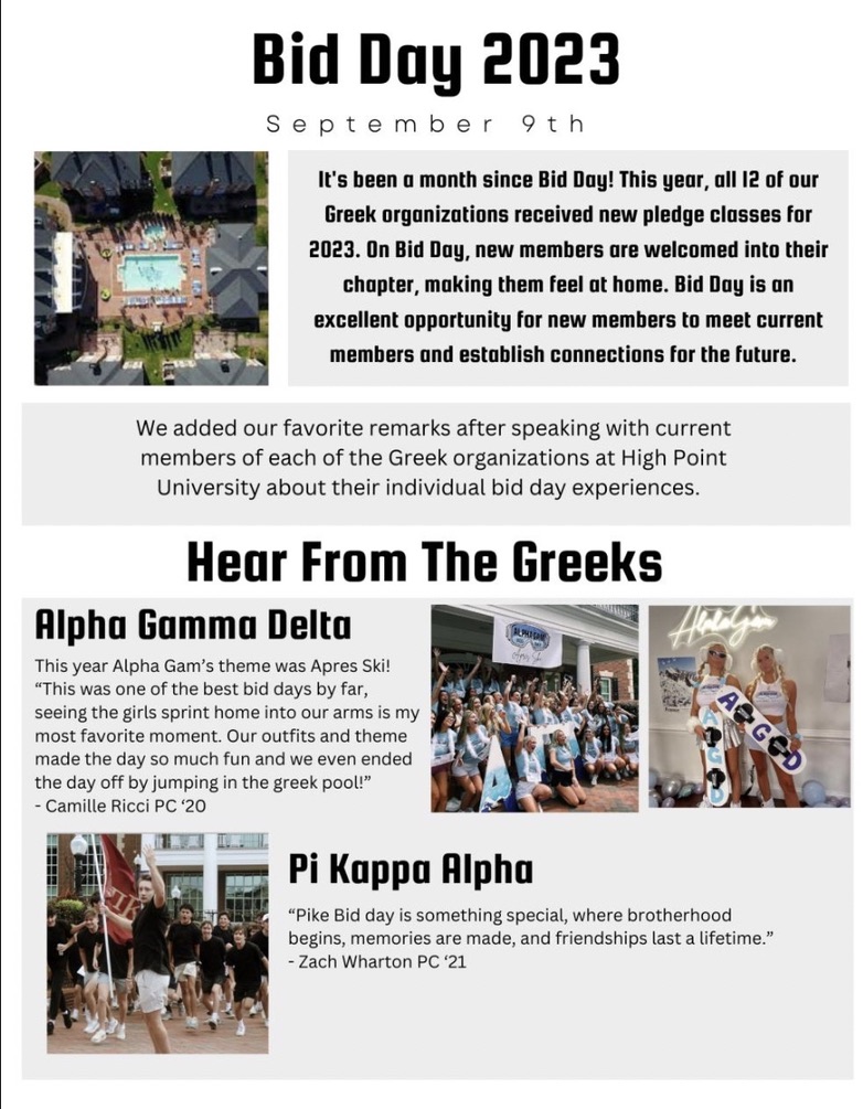 Editorial Design, Bid Day 2023 Newsletter